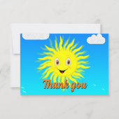 Carte De Remerciements Message personnalisé Sunshine (Devant)
