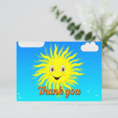 Carte De Remerciements Message personnalisé Sunshine (Debout devant)