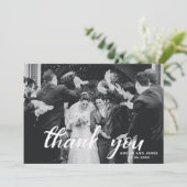 Carte De Remerciements Message personnalisé superposé photo de script Mer (Debout devant)