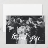 Carte De Remerciements Message personnalisé superposé photo de script Mer (Devant / Derrière)