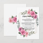 Carte De Remerciements Mesures de sécurité Rose rose géométrique élégante (Devant / Derrière)