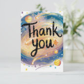 Carte De Remerciements Météo mignonne joyeux céleste (Debout devant)