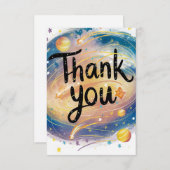 Carte De Remerciements Météo mignonne joyeux céleste (Devant / Derrière)