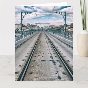 Carte De Remerciements Métro sur pont supérieur Dom Luis I