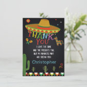 CARTE DE REMERCIEMENTS MEXICAIN DE FIESTA (Debout devant)