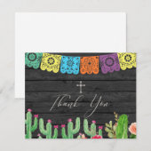 Carte de remerciements mexicain de Fiesta (Devant / Derrière)