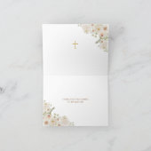 Carte De Remerciements Mexicain Fiesta Garçon Baptême baptême de l'or pli (Intérieur)