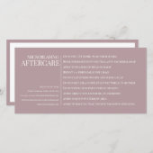 Carte De Remerciements Micro-lames à sourcils après soins Pastel rose (Devant / Derrière)