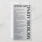 Carte De Remerciements Microblading Aftercare Gris métallique Gradient mi (Devant)