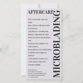 Carte De Remerciements Microblading Aftercare Light Lavender Instruction (Devant)