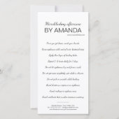 Carte De Remerciements Microblading Aftercare Simple instruction blanche (Devant)