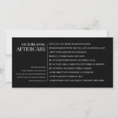 Carte De Remerciements Microblading Eyebrow Aftercare Noir Horizontal (Devant)