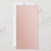 Carte De Remerciements Microblading Post-Care Peony Rose Dégradé minimal (Dos)