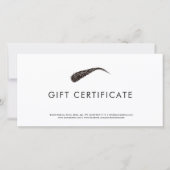 Carte De Remerciements Microblading Simple Modern Cadeau Certificat (Devant)