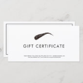 Carte De Remerciements Microblading Simple Modern Cadeau Certificat (Devant / Derrière)