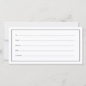 Carte De Remerciements Microblading Simple Modern Cadeau Certificat (Dos)