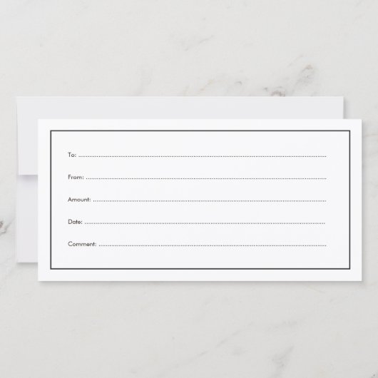 Carte De Remerciements Microblading Simple Modern Cadeau Certificat (Dos)