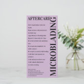 Carte De Remerciements Microbling Aftercare Black & Purple Instruction (Debout devant)