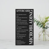 Carte De Remerciements Microbling Aftercare Bold Black Instruction (Debout devant)