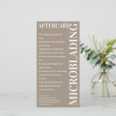 Carte De Remerciements Microbling Aftercare Café Dernière instruction (Debout devant)