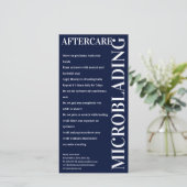 Carte De Remerciements Microbling Aftercare Dark Blue Instruction (Debout devant)