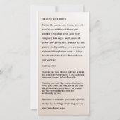 Carte De Remerciements Microbling Aftercare Gris-Beige Glamor (Dos)