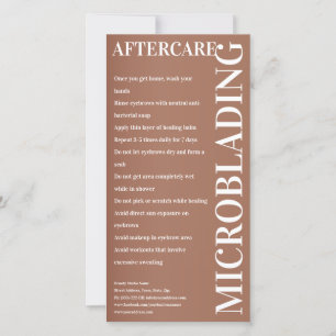 Carte De Remerciements Microbling Aftercare Maquillage beige