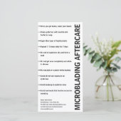 Carte De Remerciements Microbling Aftercare Noir & Blanc Instruction (Debout devant)