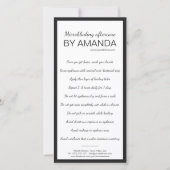 Carte De Remerciements Microbling Aftercare Simple Blanc Noir Boder (Devant)