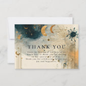 Carte De Remerciements Midnight Celestial Wedding (Devant)