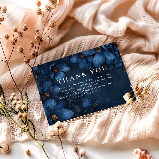 Carte De Remerciements Midnight Copper Garden Wedding