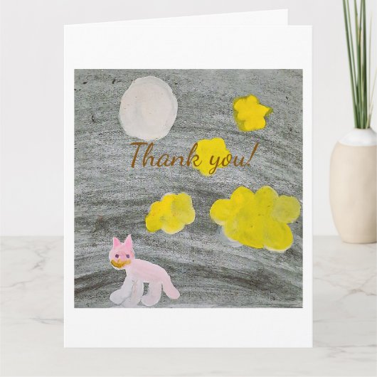 Carte De Remerciements Midnight Kitty Adventure Thank You Card (Devant)