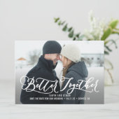 Carte De Remerciements Mieux Ensemble COULEUR ÉDITABLE Enregistrer La Car (Debout devant)