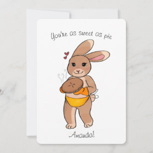 Carte De Remerciements Mignet Lapin Cottagecore