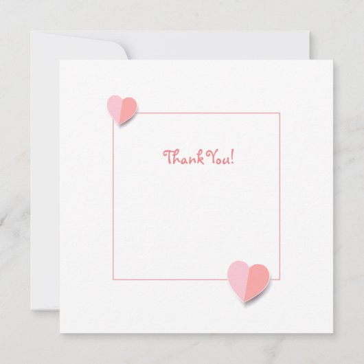 Carte De Remerciements Mignon Art de Papier de Mouton Adorable (Dos)