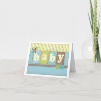 Carte de remerciements mignon couvrant de bébé