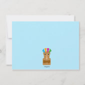 Carte de remerciements mignon de garçon de Luau (Dos)