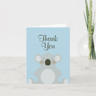 Carte de remerciements mignon d'ours de koala