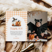 Carte De Remerciements Mignon En vichy Halloween Ghost 1er Anniversaire P
