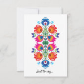 Carte De Remerciements Mignon Folklore Juste pour dire... (Devant)