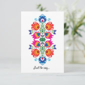 Carte De Remerciements Mignon Folklore Juste pour dire... (Debout devant)