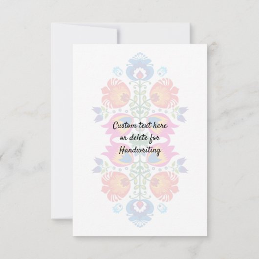 Carte De Remerciements Mignon Folklore Juste pour dire... (Dos)