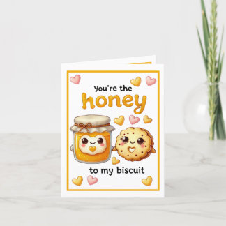 Carte De Remerciements Mignon Kawaii Miel et Biscuits