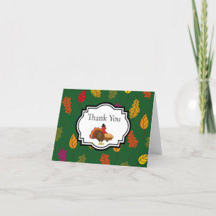 Carte De Remerciements Mignon Turquie Citrouille Pie Thanksgiving Perso