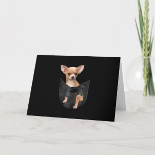 Carte De Remerciements Mignonne Chihuahua dans votre poche Noël