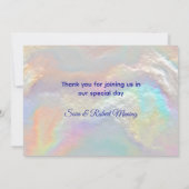 Carte De Remerciements Mignonne iridescente fausse parties scintillant or (Dos)