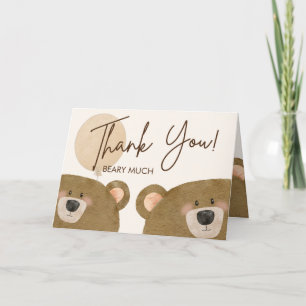 Carte De Remerciements Mignonne Ours Nous Pouvons Attendre Baby shower Se