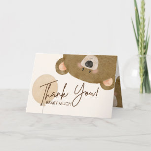 Carte De Remerciements Mignonne Ours Nous Pouvons Attendre Baby shower Se