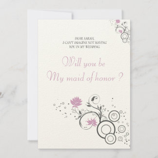 Carte De Remerciements mignonne serez-vous ma servante d'honneur