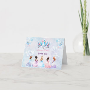 Carte De Remerciements Mignonne Winter Princesse Royal Birthday Girl